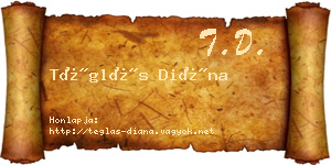 Téglás Diána névjegykártya
